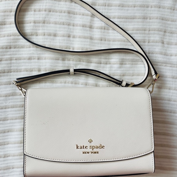 Kate Spade ♠️Handbag Madison Medium Crossbody Meringue Cream Off-White - Picture 1 of 11